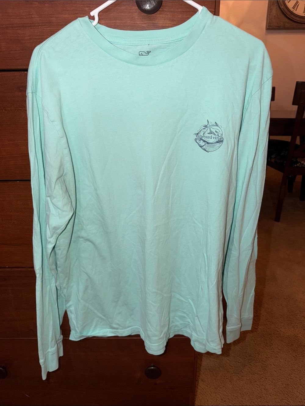 Vineyard Vines Long-Sleeve Crew Tee - Light Mint